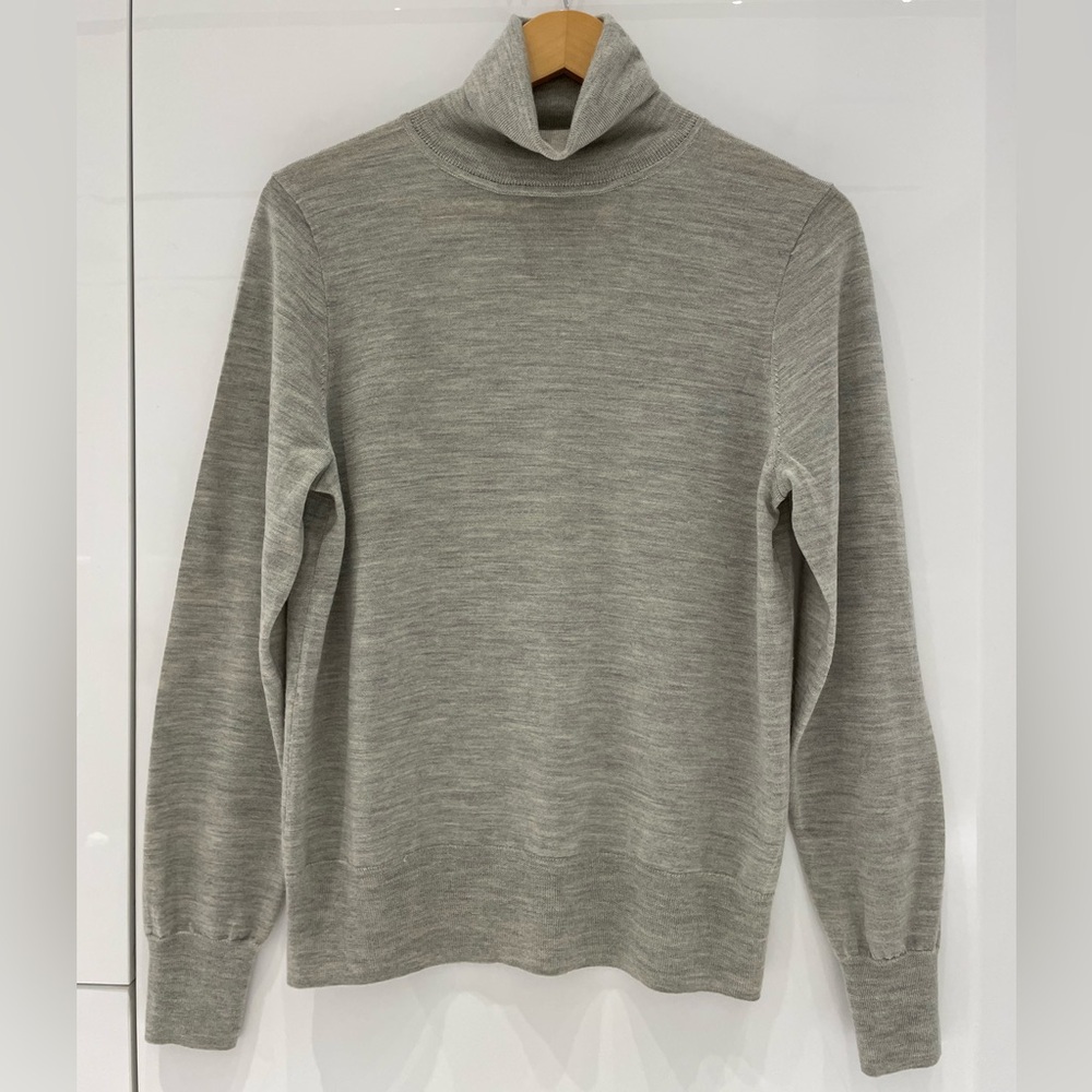 J Crew Mercantile Women’s XL Merino Wool Blend Gray Turtleneck Sweater - Picture 1 of 10
